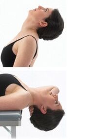 gymnastique pour le cou pour l'ostéochondrose